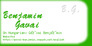 benjamin gavai business card